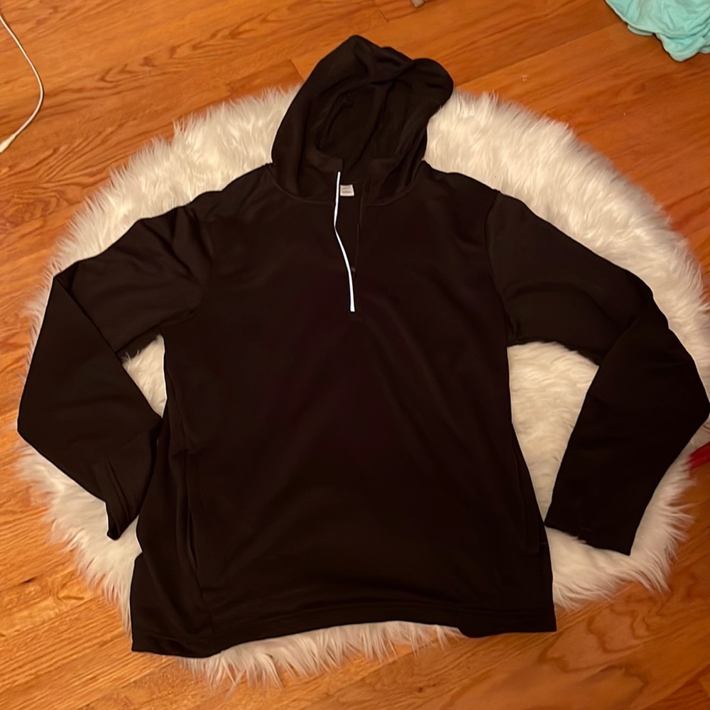 Old Navy black hooded wicker sweatshirt mens large